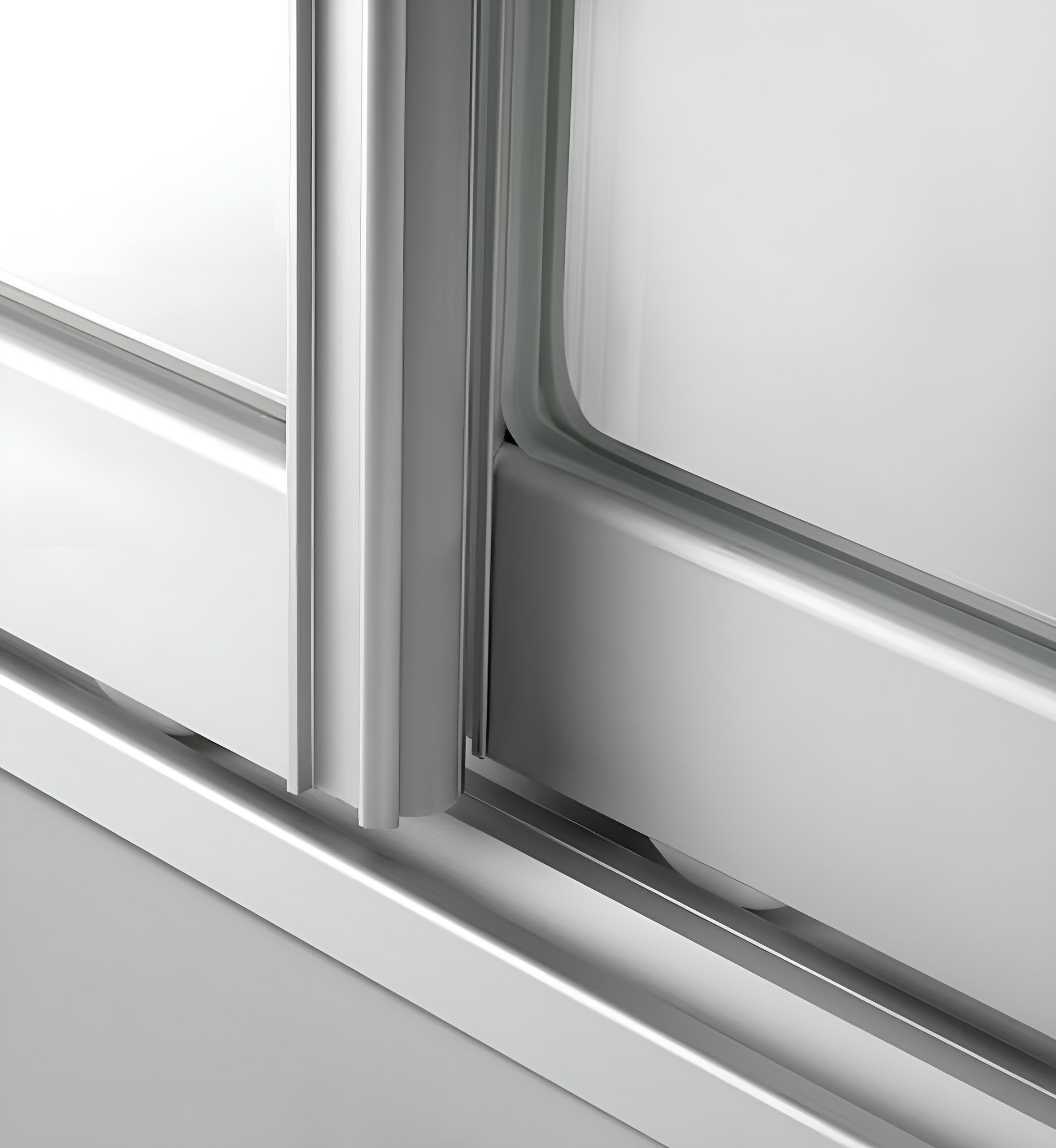 DIY Slimline sliding wardrobe doors track and bottom frame