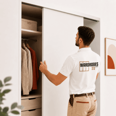 Installation insert option for sliding wardrobe doors