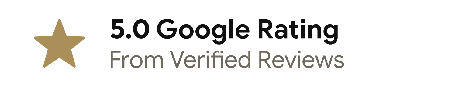 5.0 Google rating from verified reviews